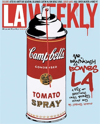 portada de LA WEEKLY anunciant exposició Mr. Brainwash